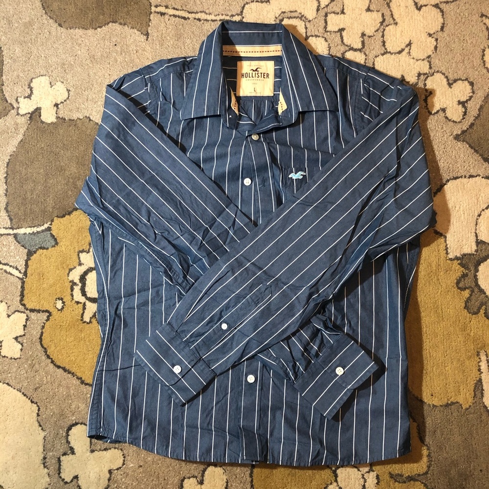 Hollister Long Sleeve dress shirt Large
